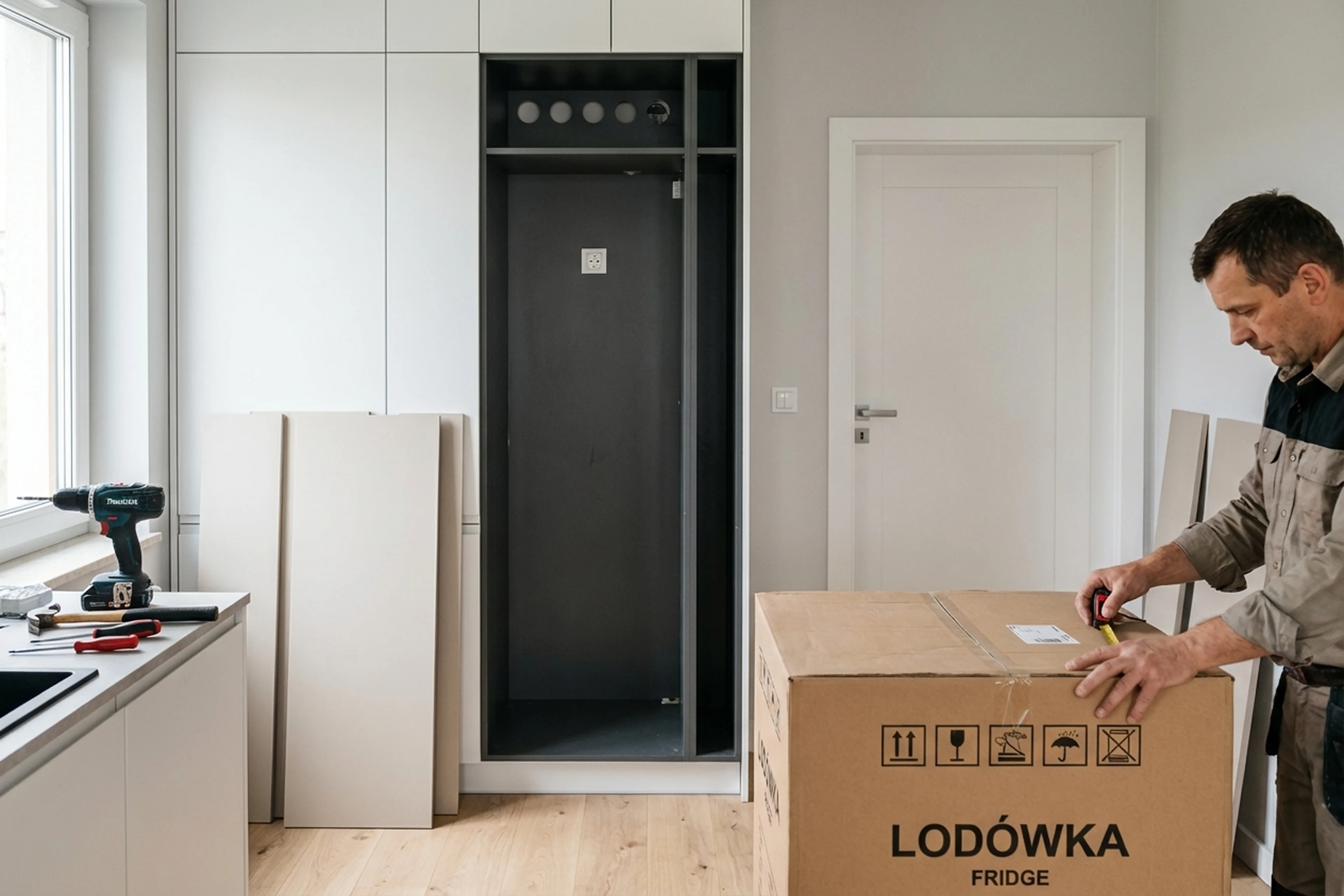 Built-in Fridge Connection in Warsaw: before the work starts