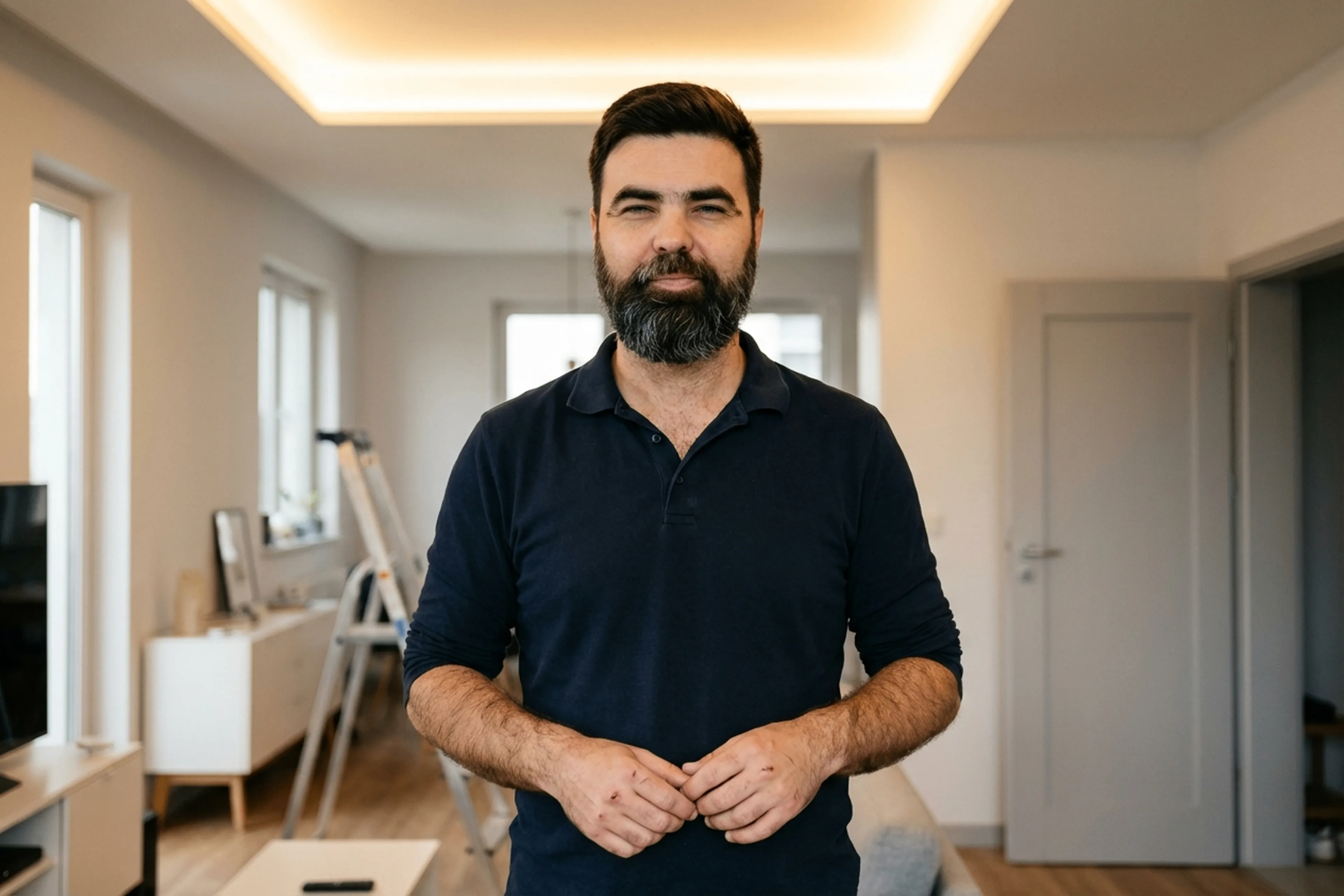 Монтаж освітлення у Варшаві: майстер HandyMan24 за роботою