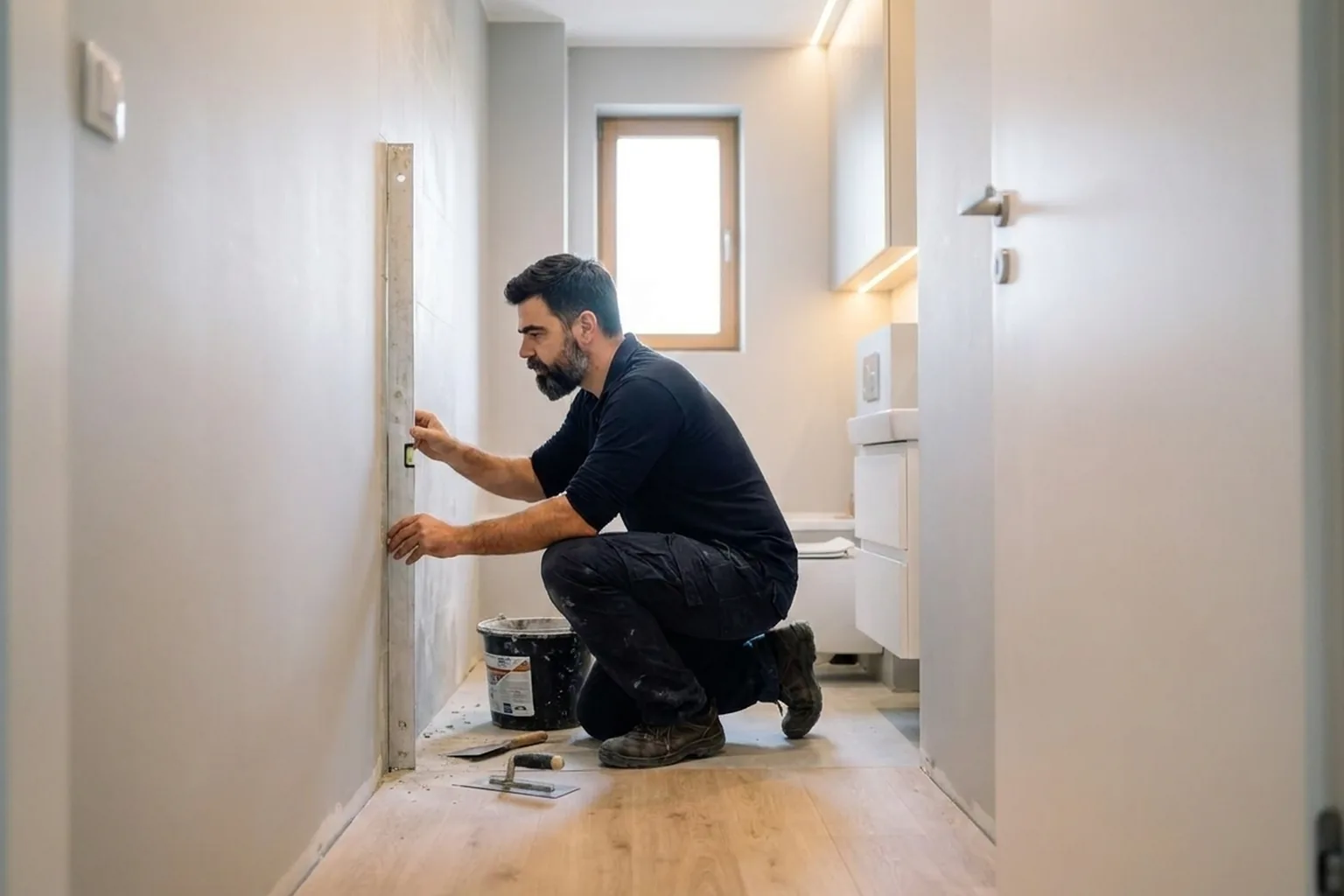 Wall levelling after tile removal in Warsaw: who does the job