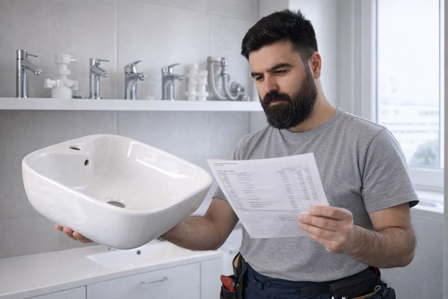 Washbasin replacement in Warsaw: what affects the cost