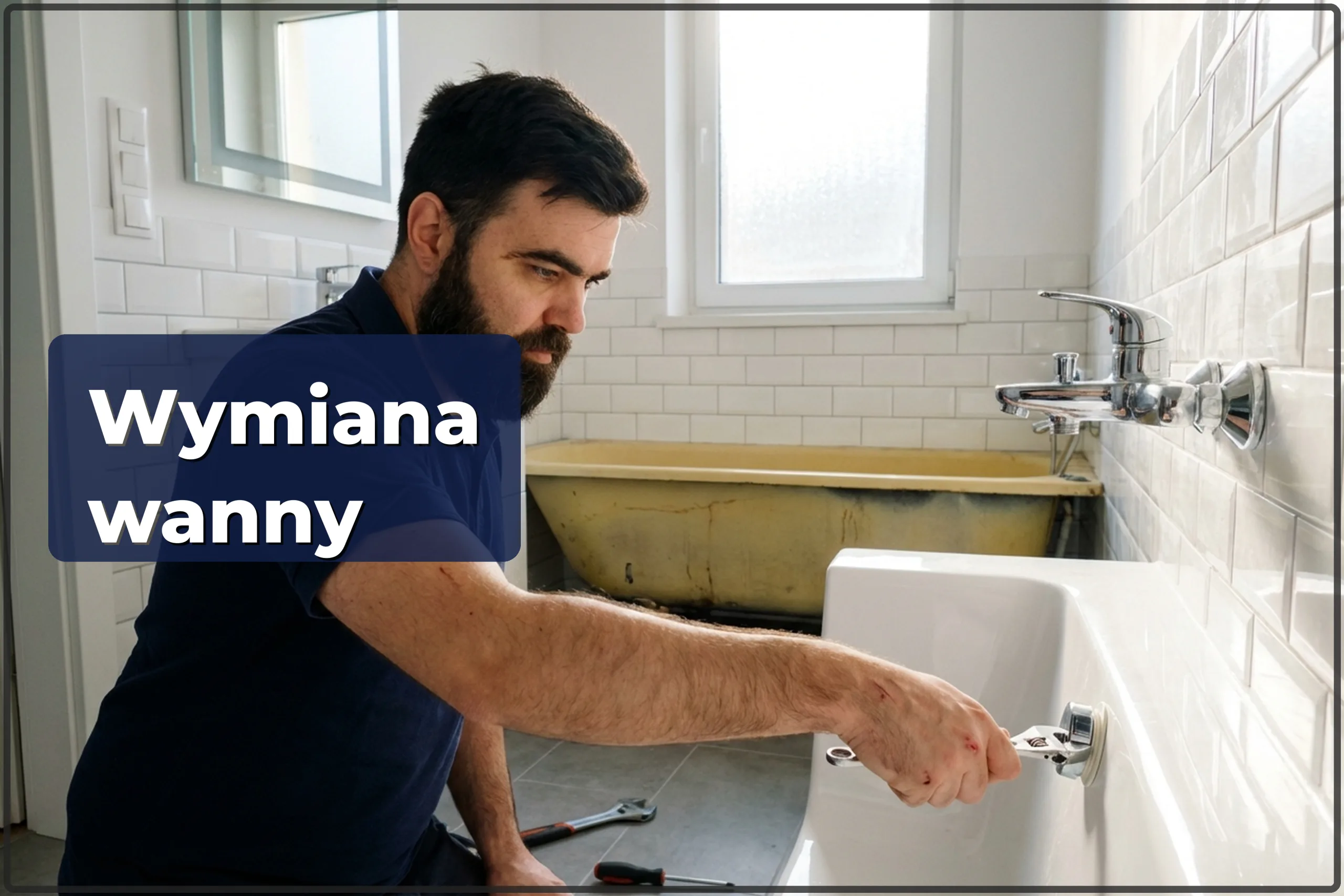 Wymiana wanny w Warszawie — demontaż starej i montaż nowej — HandyMan24 Warszawa