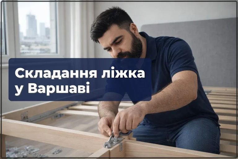 Складання ліжка у Варшаві — від каркаса до узголів’я за один візит