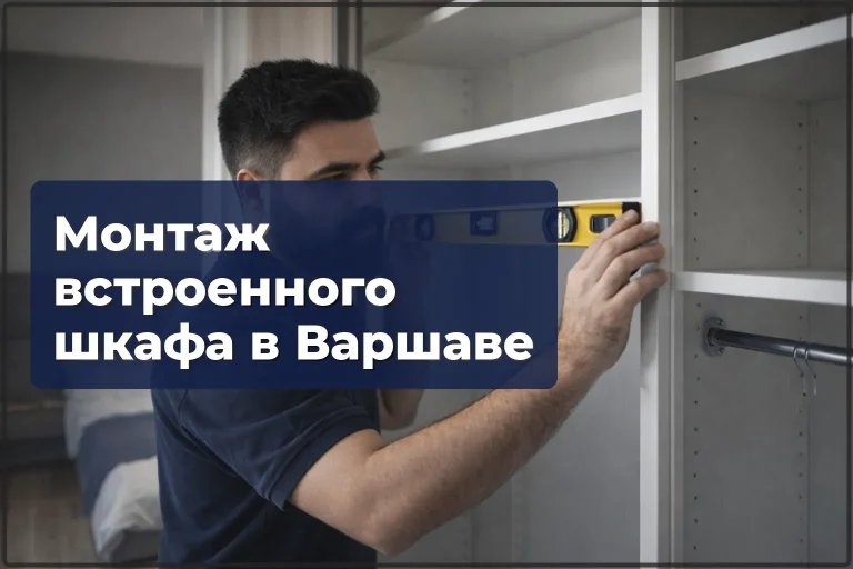 Монтаж встроенного шкафа в Варшаве — точный замер, надёжное крепление, идеальный результат