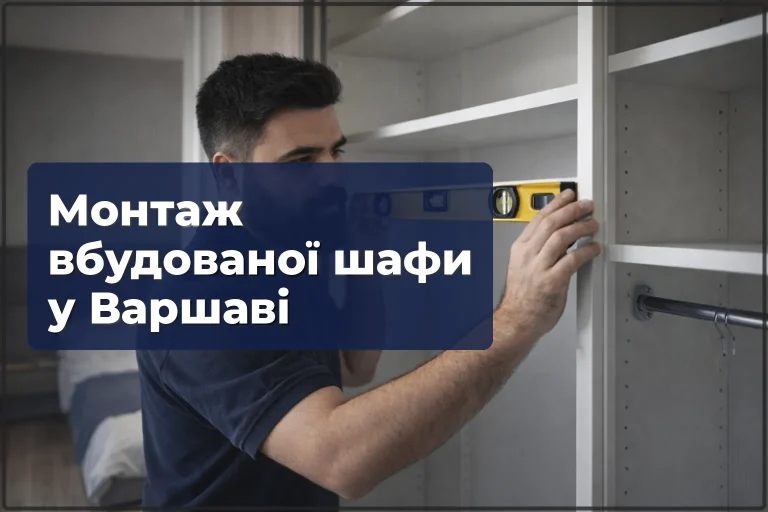 Монтаж вбудованої шафи у Варшаві — точний замір, надійне кріплення, ідеальний результат