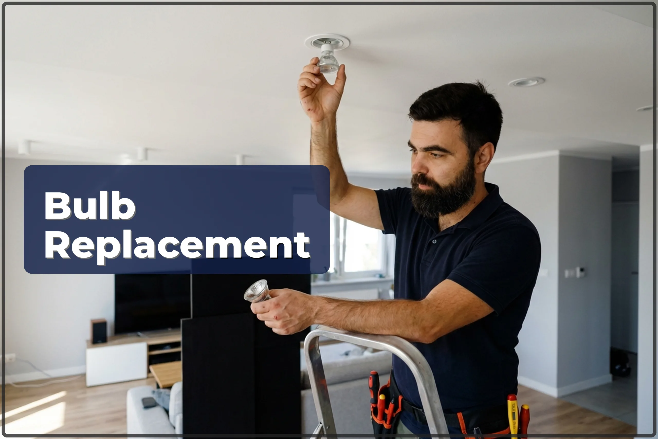 Bulb and Halogen Replacement in Warsaw — Fast, Safe, at Any Height — HandyMan24 Warsaw