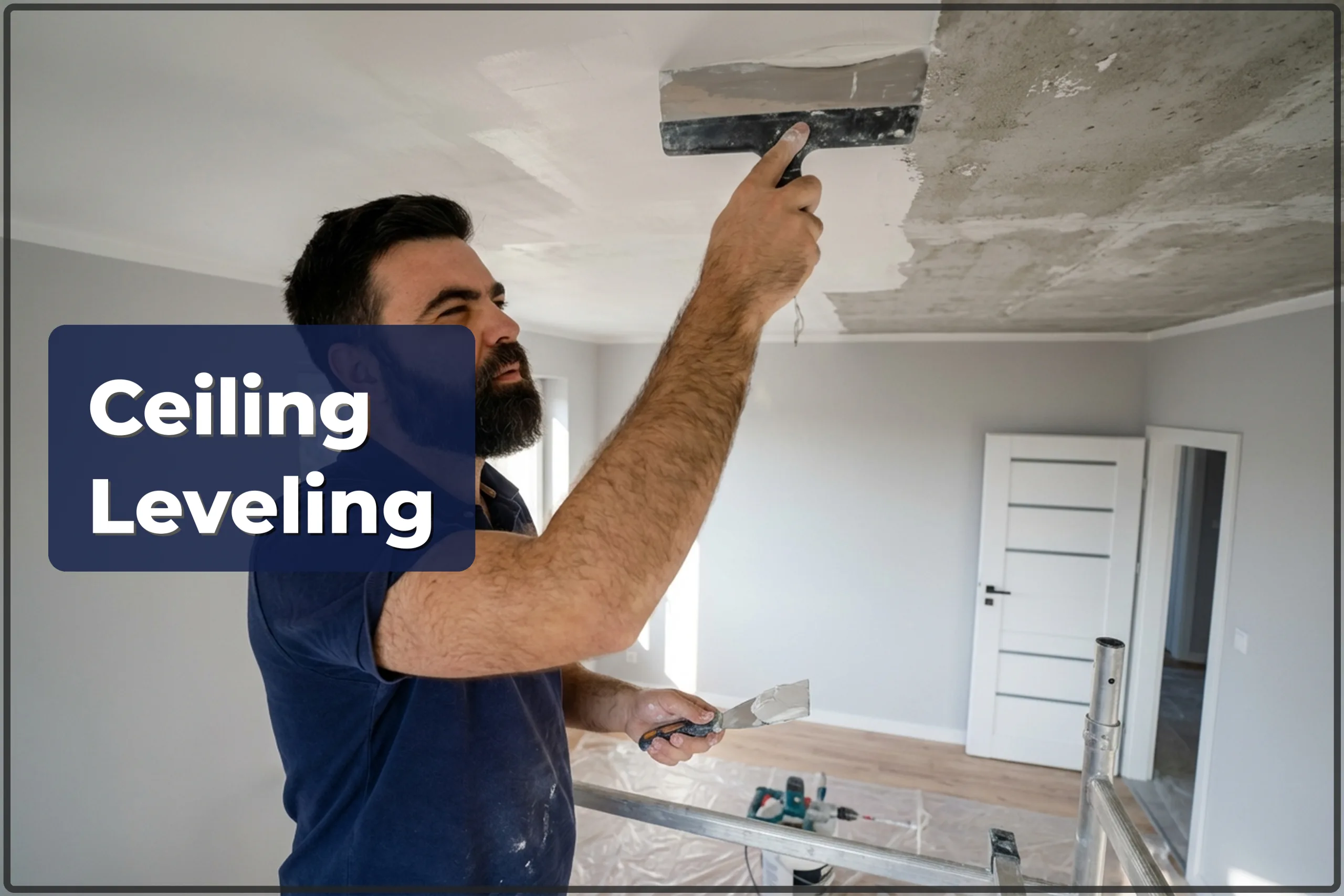 Ceiling levelling in Warsaw — plastering and preparation for painting — HandyMan24 Warsaw
