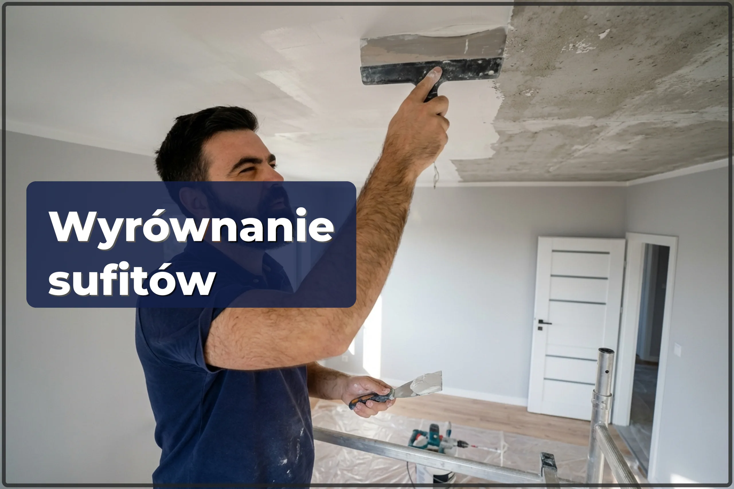 Wyrównanie sufitów w Warszawie — szpachlowanie i przygotowanie do malowania