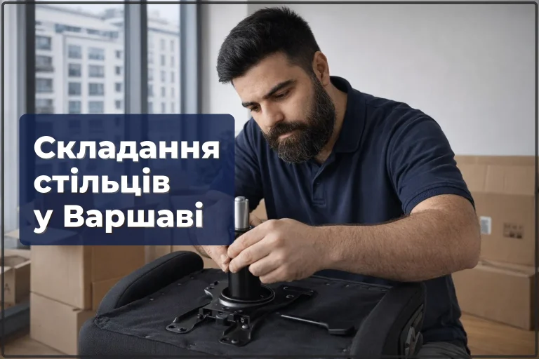 Складання стільців у Варшаві — офісні, барні, обідні, IKEA