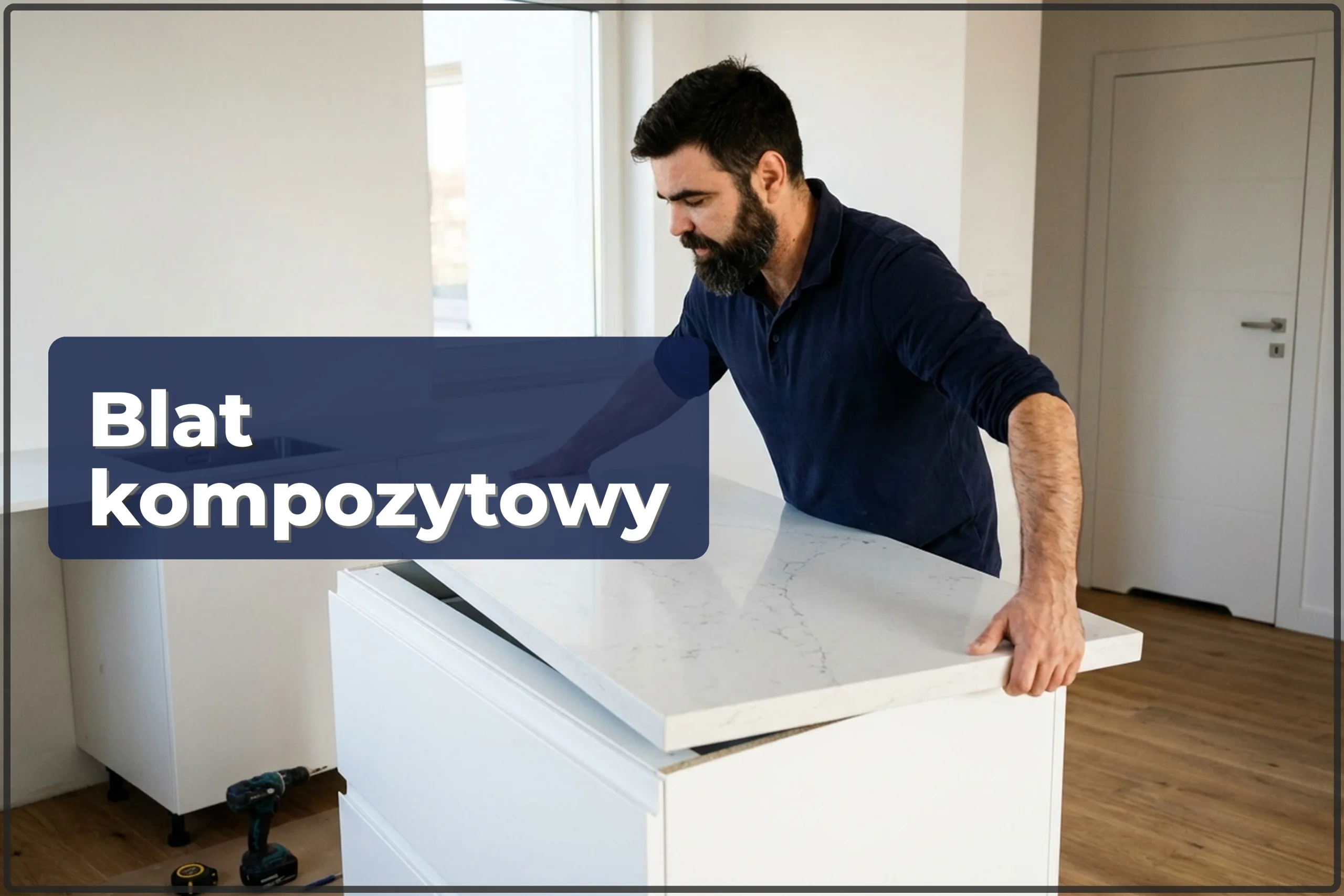 Montaż blatu kompozytowego w Warszawie — kwarc, akryl, Silestone, Corian — HandyMan24 Warszawa