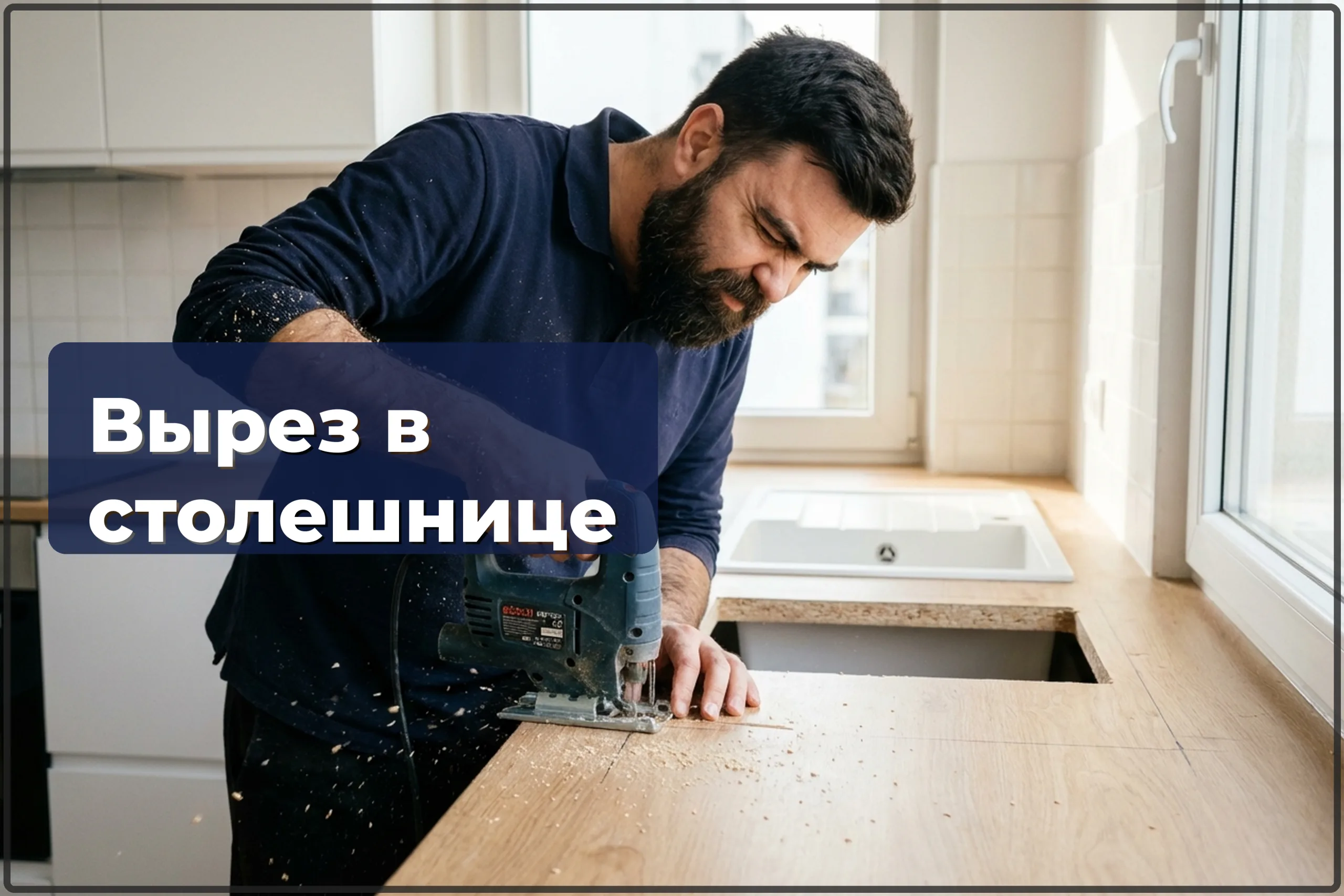 Вырез отверстия в столешнице в Варшаве — под мойку и варочную панель — HandyMan24 Варшава