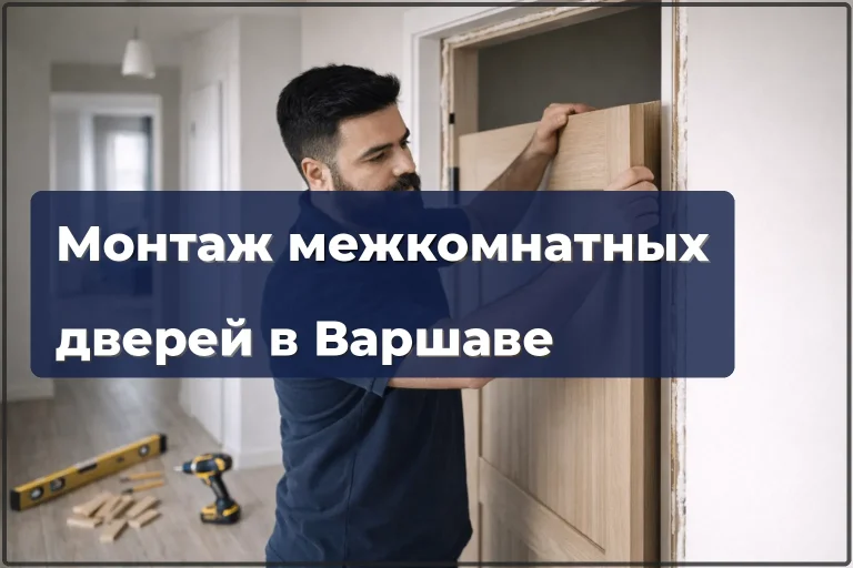 Монтаж межкомнатных дверей в Варшаве — установка с коробкой и фурнитурой