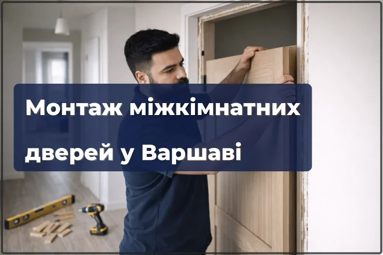 Монтаж міжкімнатних дверей у Варшаві — встановлення з коробкою та фурнітурою