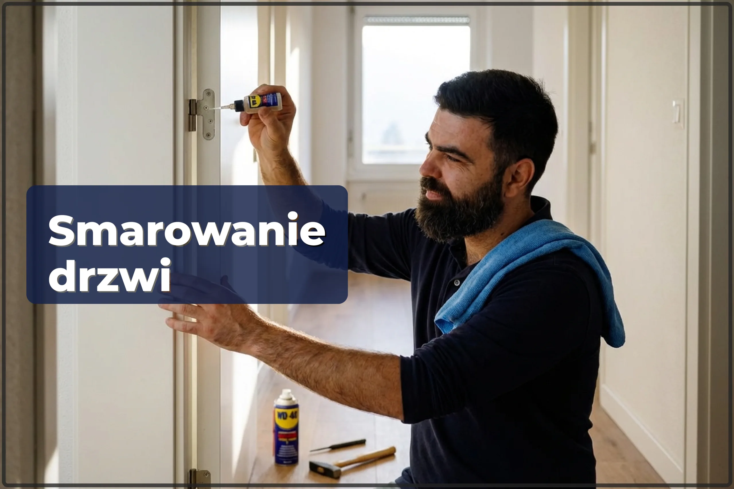 Smarowanie skrzypiących drzwi w Warszawie — cisza w 15 minut — HandyMan24 Warszawa