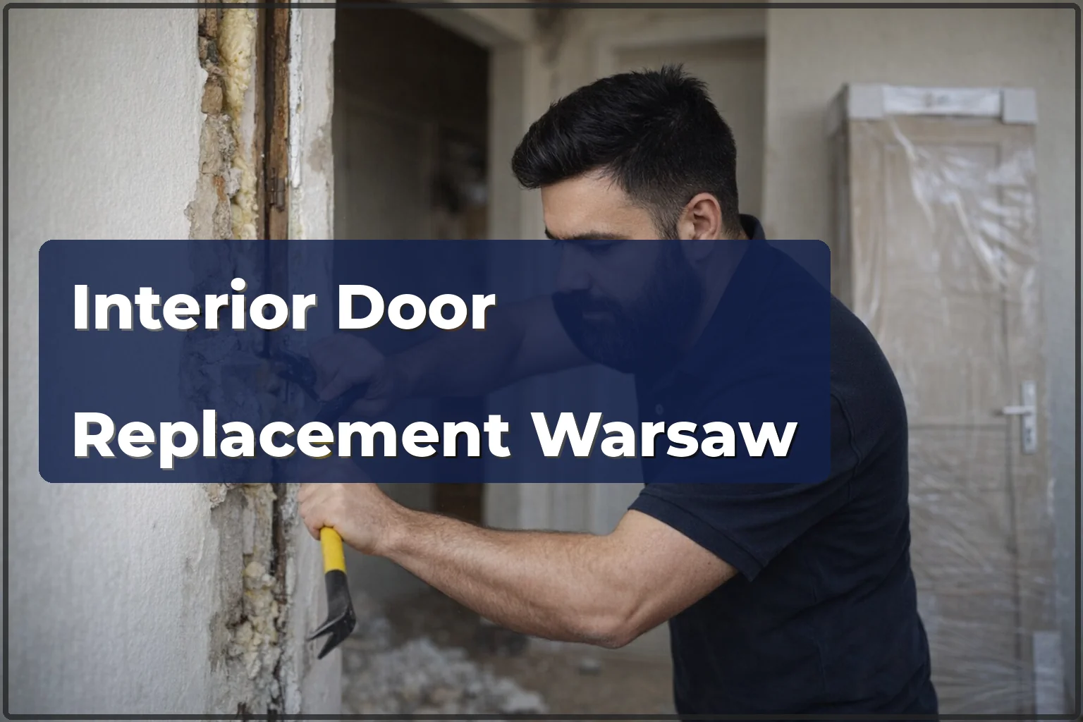 Interior door replacement in Warsaw: removal and new door fitting