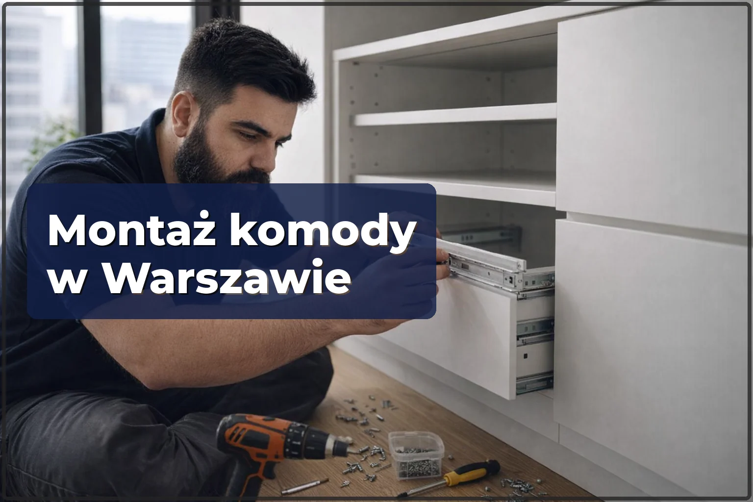 Montaż komody w Warszawie: z regulacją szuflad