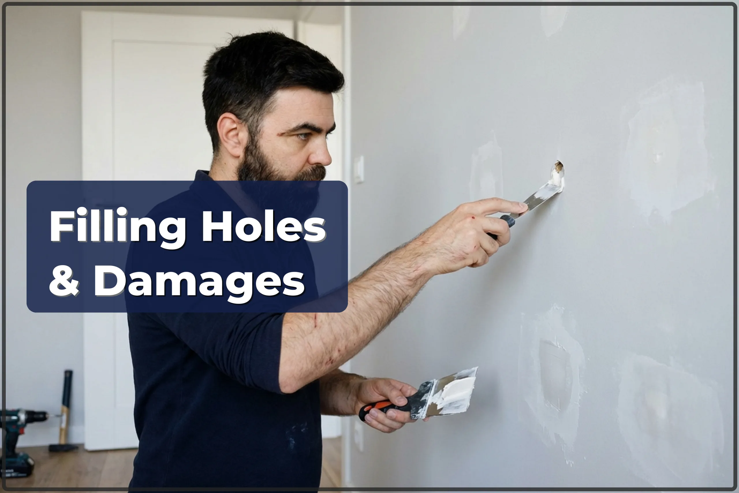 Filling holes and wall damage repair in Warsaw — HandyMan24 Warsaw