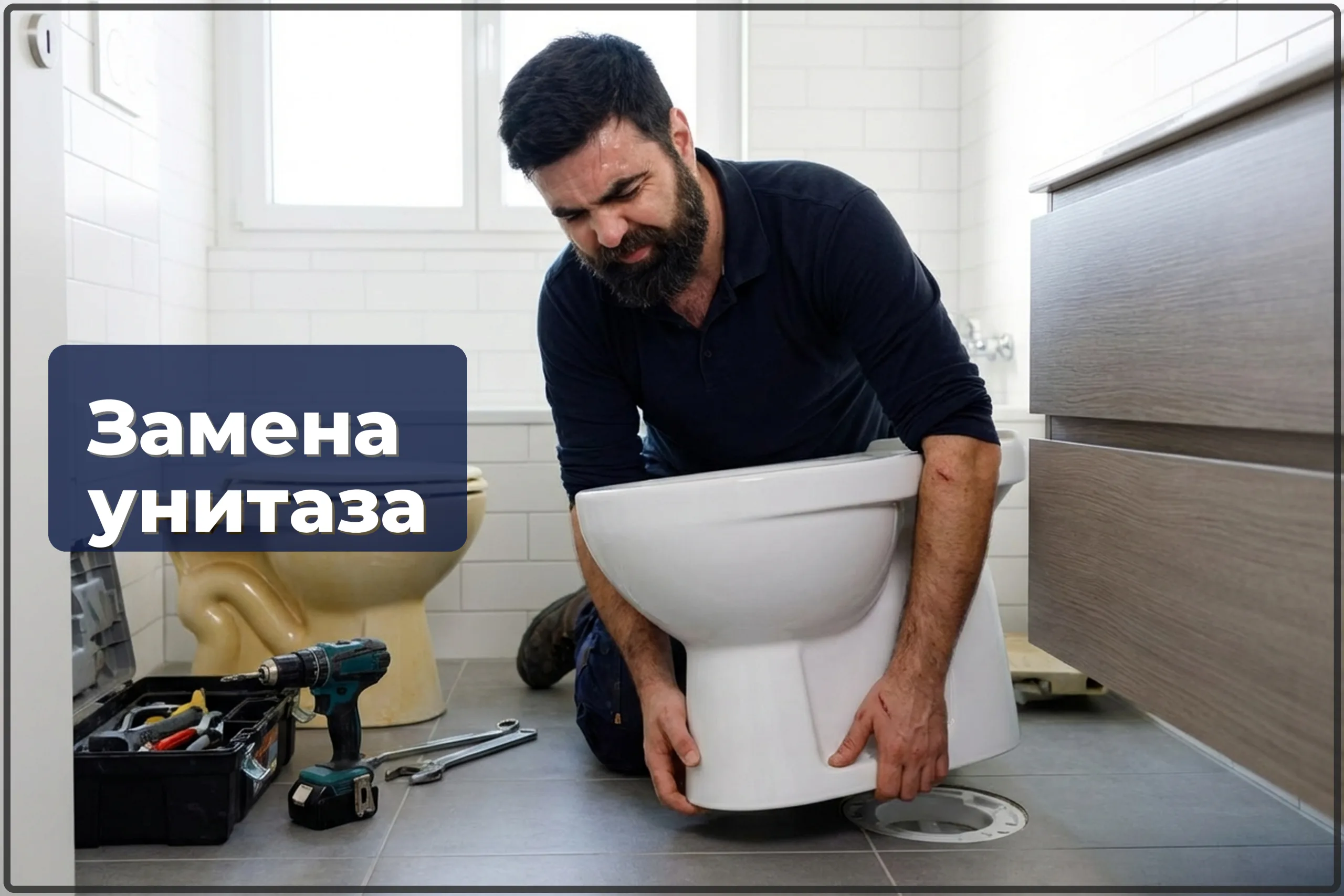 Замена напольного унитаза в Варшаве — демонтаж старого и установка нового — HandyMan24 Варшава