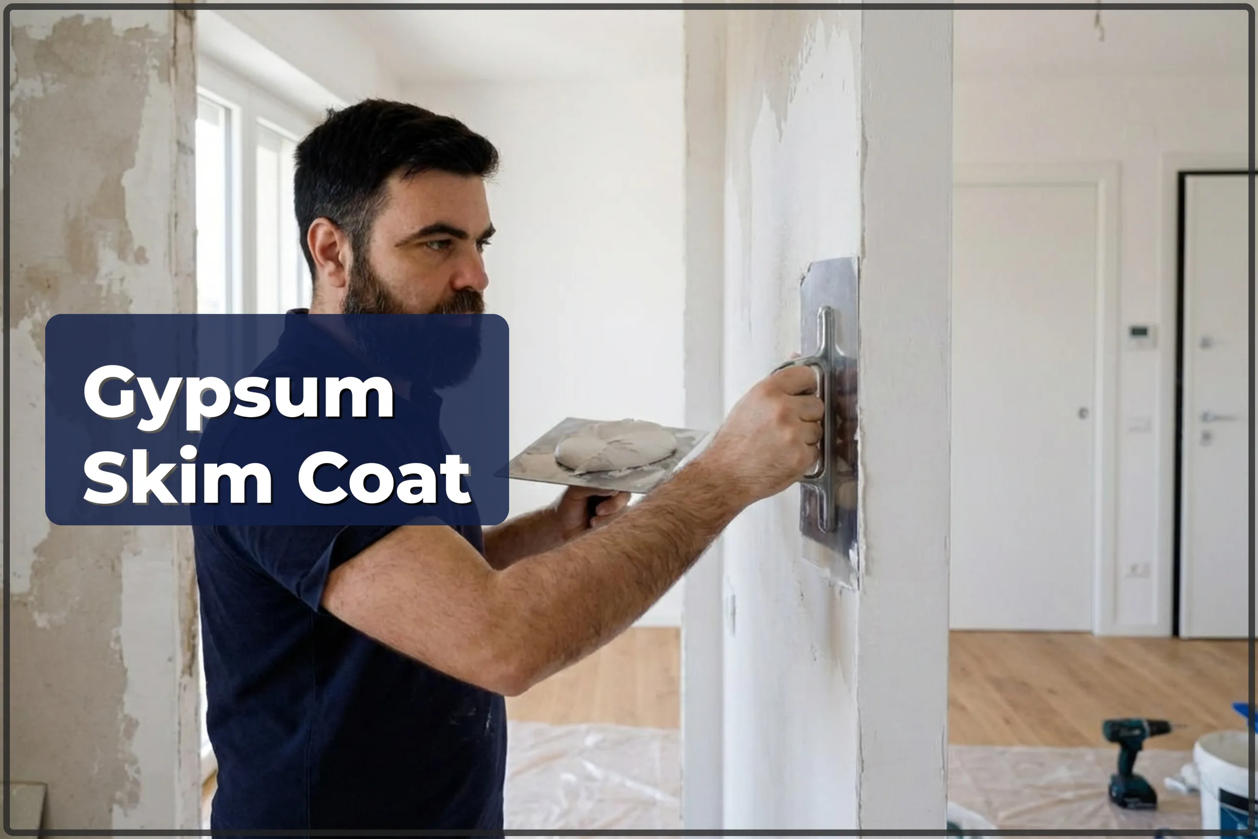 Gypsum plaster skim coating in Warsaw — smooth walls for painting — HandyMan24 Warsaw