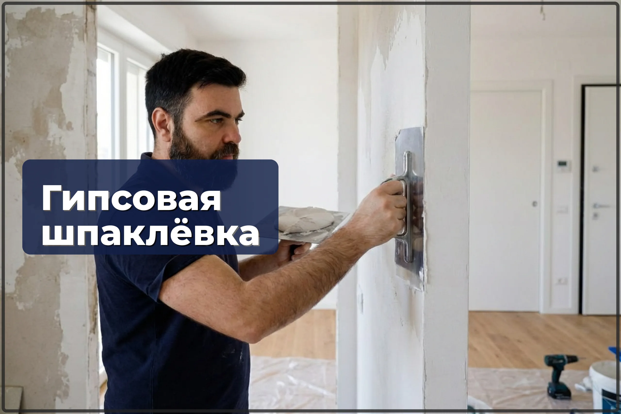 Нанесение гипсовой шпаклёвки в Варшаве — гладкие стены под покраску — HandyMan24 Варшава