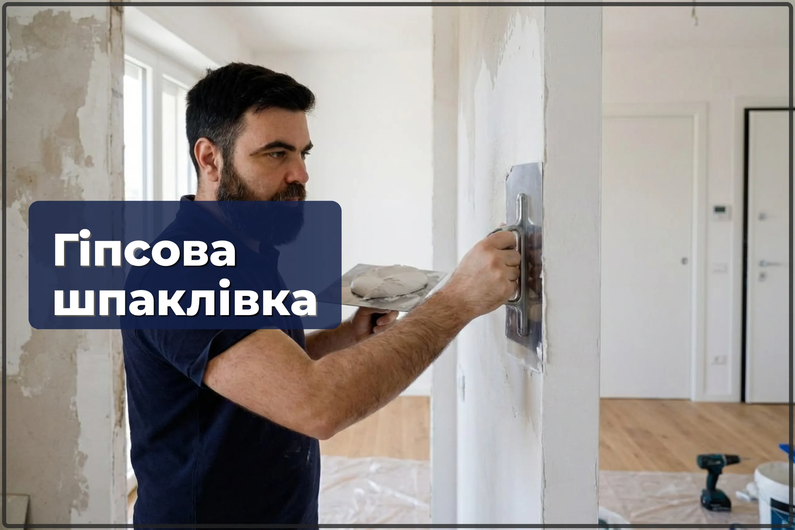 Нанесення гіпсової шпаклівки у Варшаві — гладкі стіни під фарбування — HandyMan24 Варшава