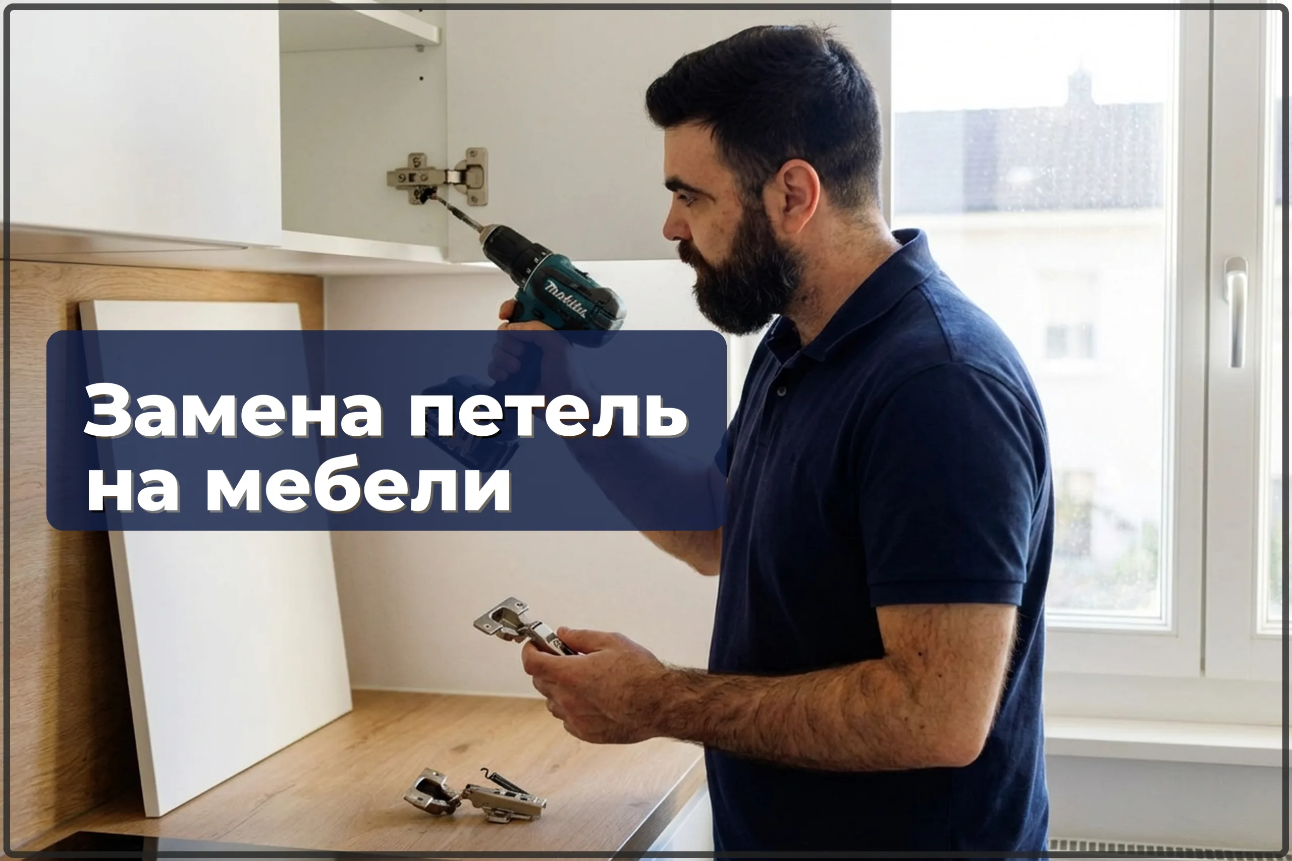 Замена петель на мебели в Варшаве — подберём и установим за один визит
