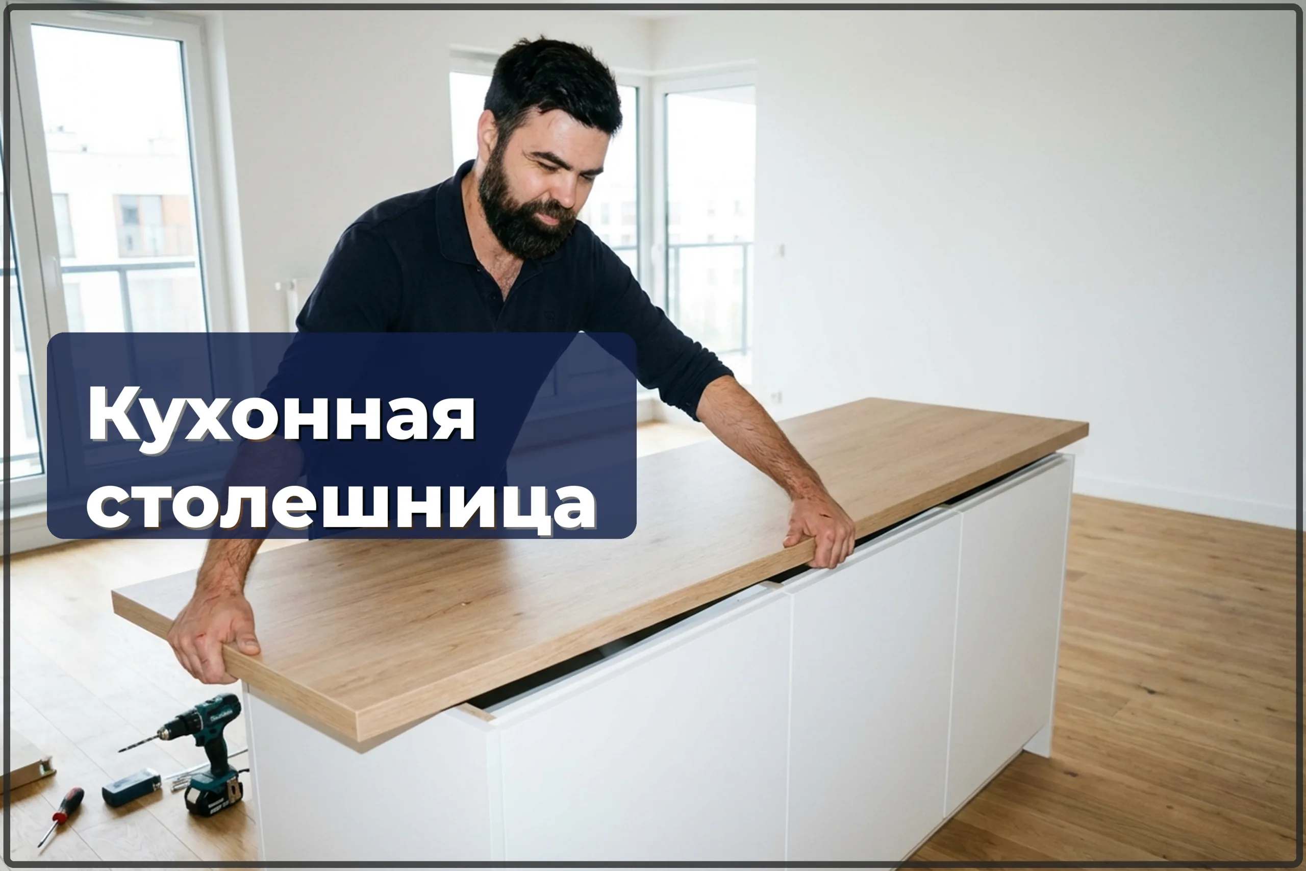 Монтаж кухонной столешницы в Варшаве — установка, подрезка, стыковка — HandyMan24 Варшава