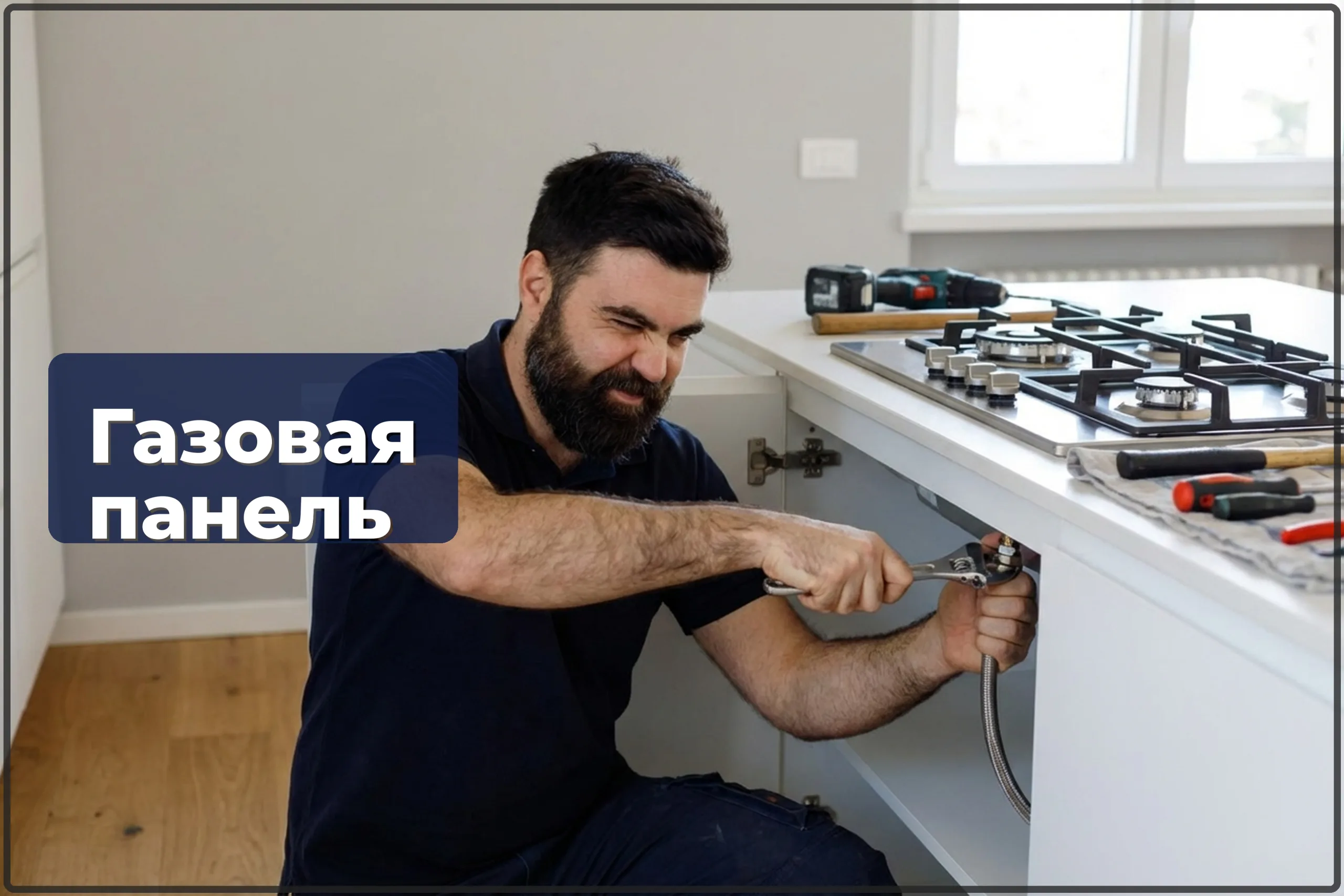Подключение газовой варочной панели на кухне в Варшаве
