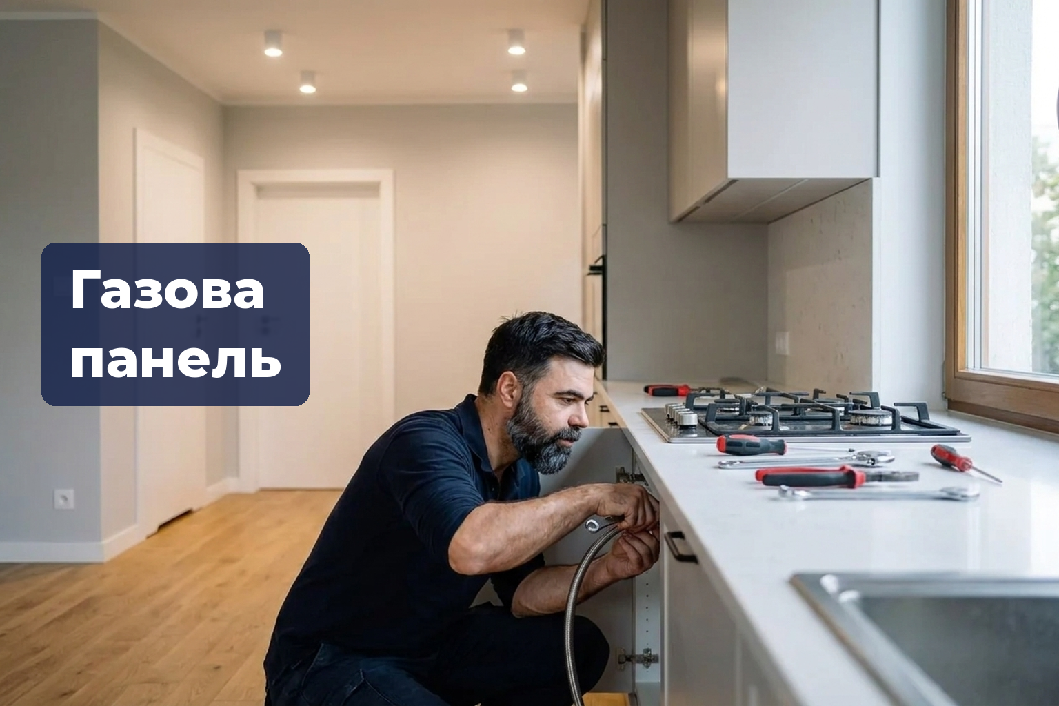 Підключення газової варильної панелі на кухні у Варшаві