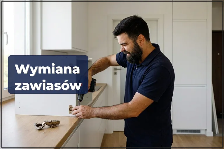 Wymiana zawiasów w szafkach kuchennych w Warszawie