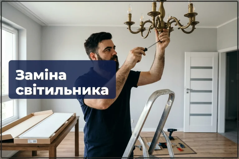 Заміна освітлення у Варшаві — знімемо старе, повісимо нове