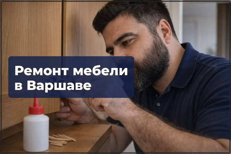 Ремонт мебели в Варшаве — ДСП, петли, полки, ящики