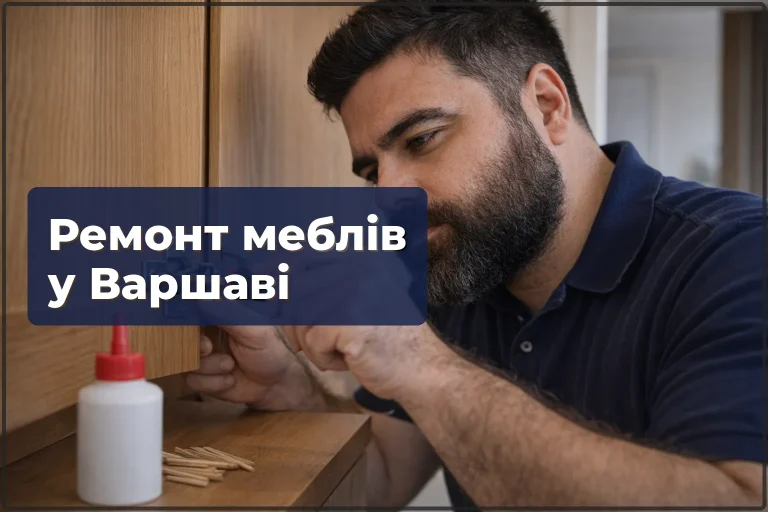 Ремонт меблів у Варшаві — ДСП, петлі, полиці, шухляди
