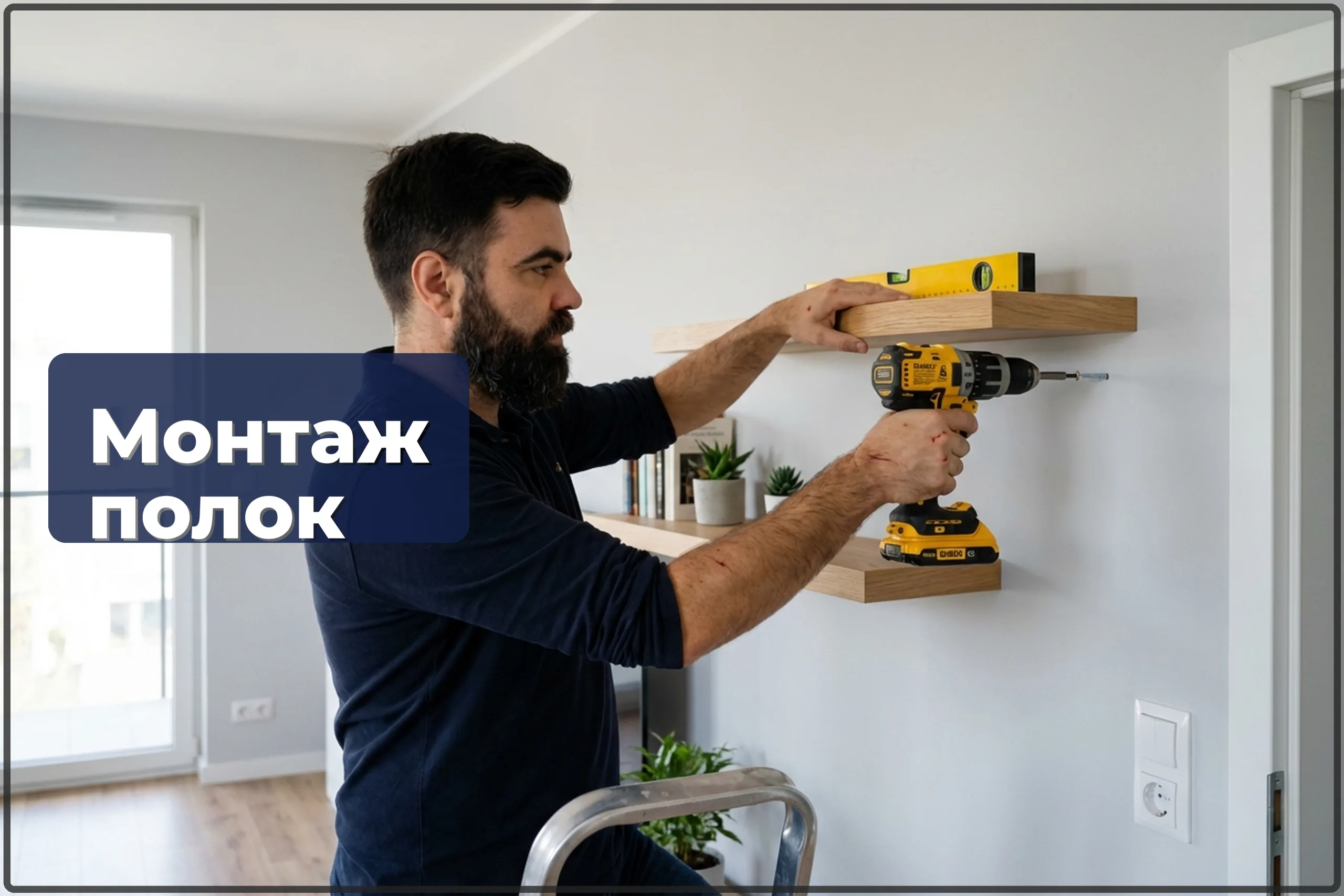 Монтаж полок в Варшаве — навесные, на кронштейнах, в нише — HandyMan24 Варшава