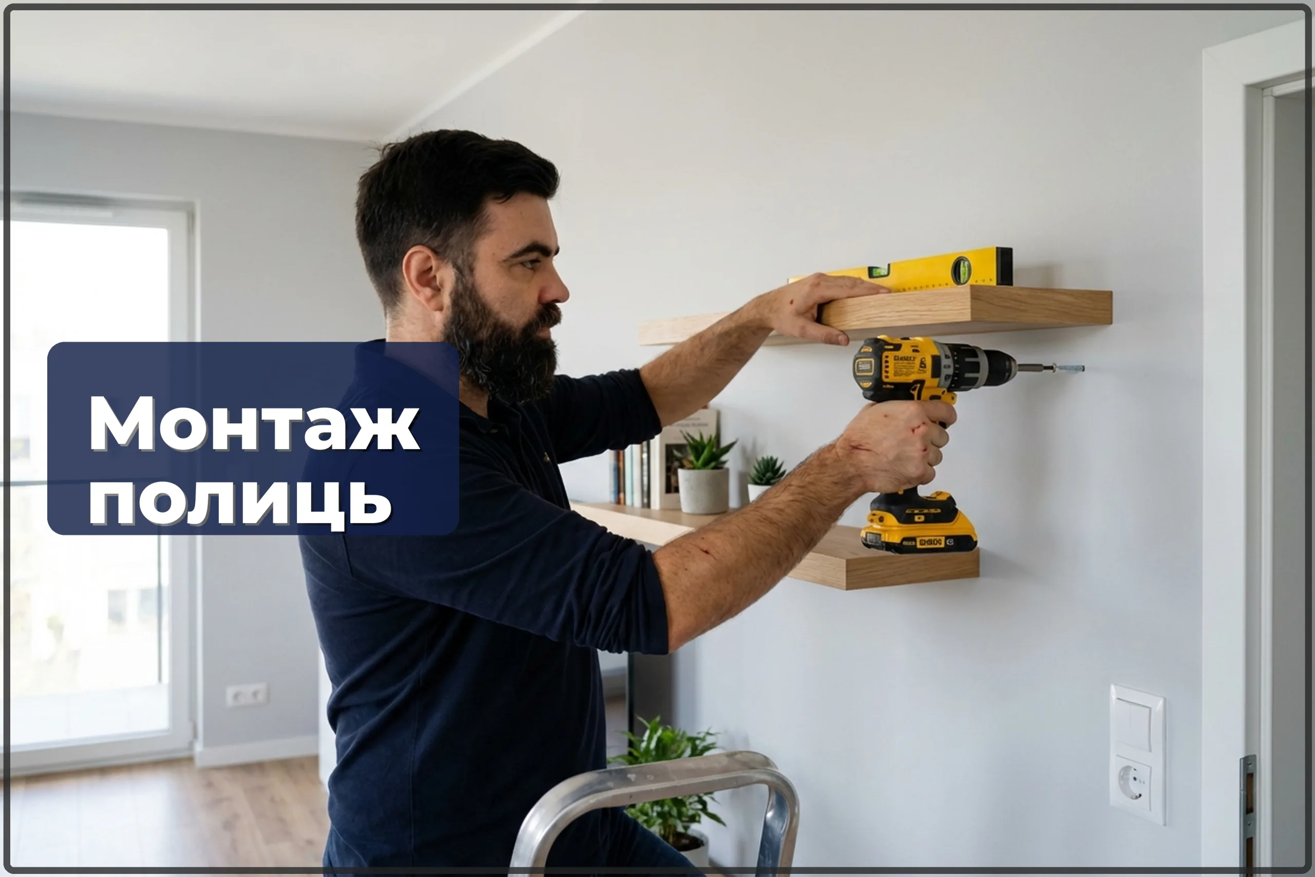 Монтаж полиць у Варшаві — навісні, на кронштейнах, у ніші — HandyMan24 Варшава