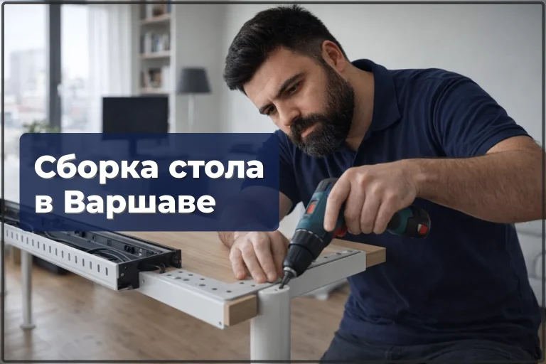 Сборка стола и письменного стола в Варшаве — быстро, ровно, без лишних нервов