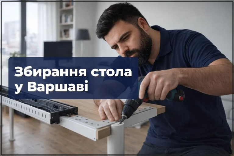 Збирання стола та письмового стола у Варшаві — швидко, рівно, без зайвих нервів