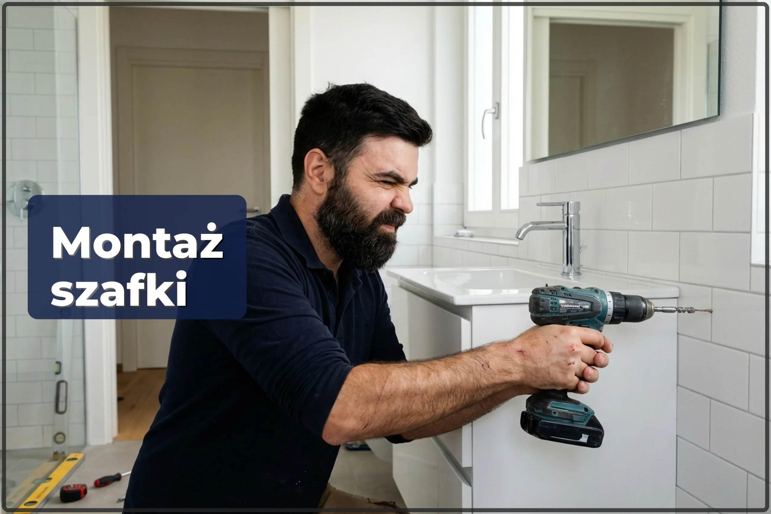 Montaż szafki z umywalką w Warszawie — składanie, mocowanie i podłączenie — HandyMan24 Warszawa