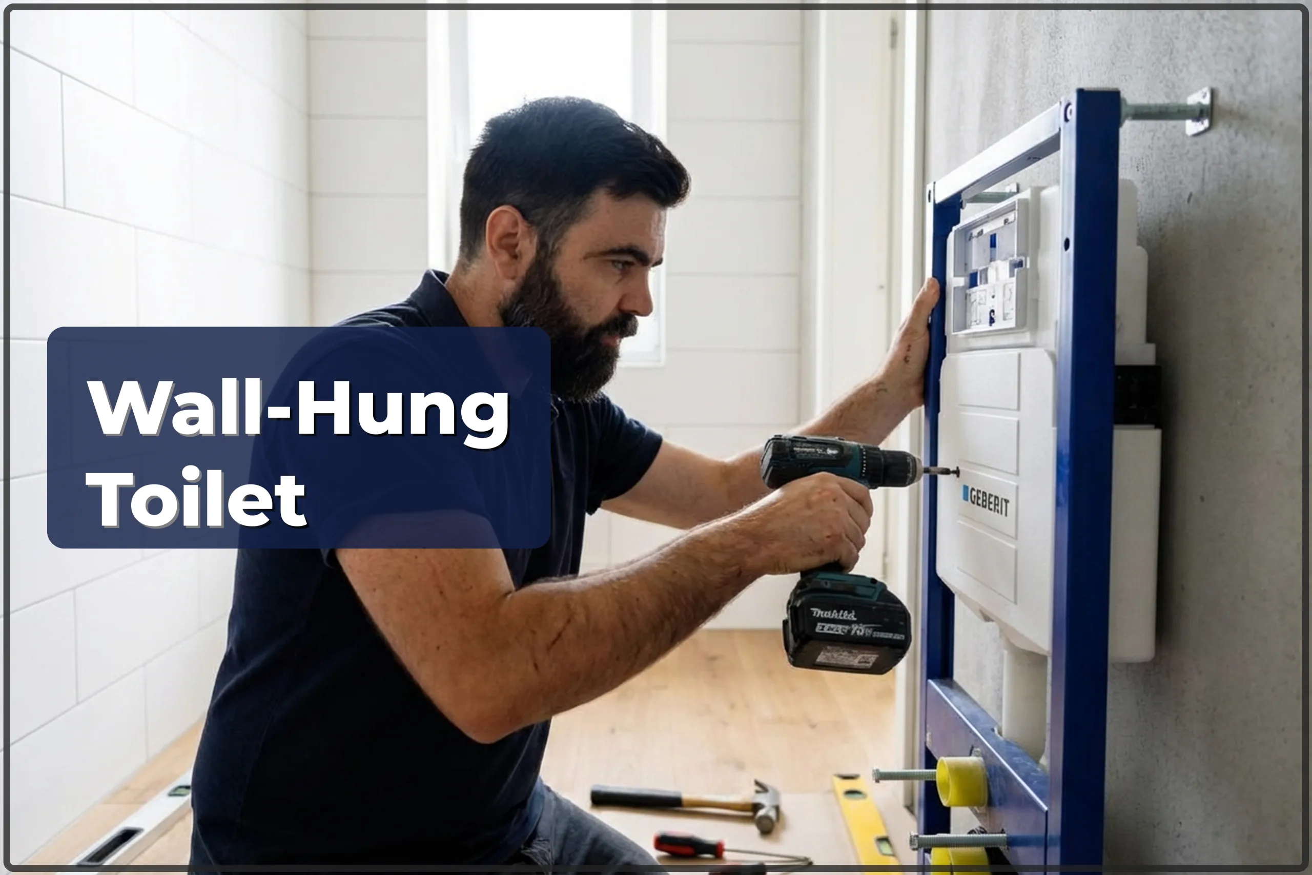 Wall-Hung Toilet Installation in Warsaw — Frame and Bowl Mounting — HandyMan24 Warsaw
