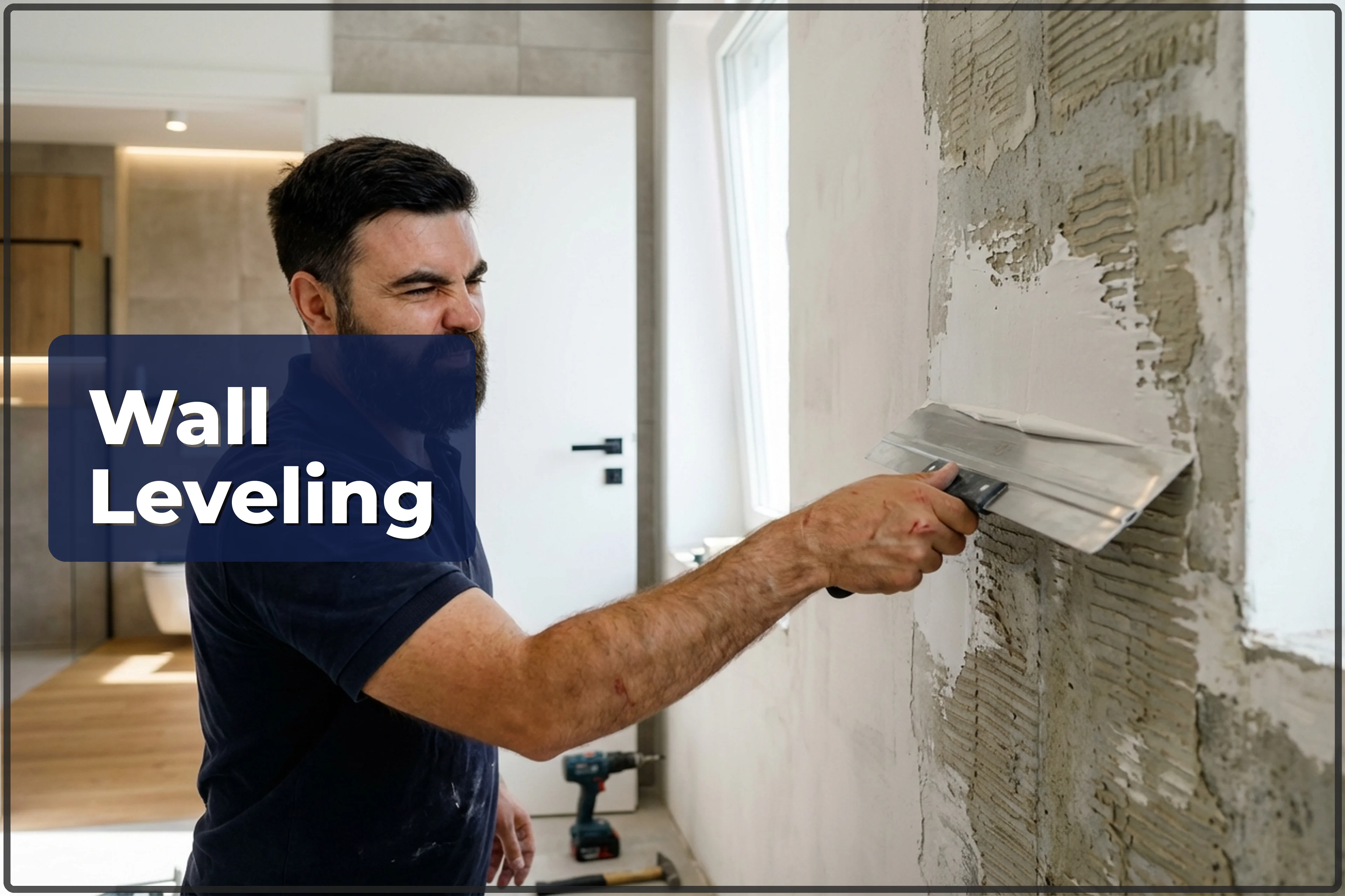 Wall levelling after tile removal in Warsaw: substrate repair