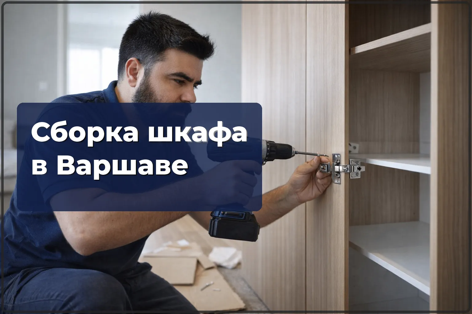 Сборка шкафа в Варшаве с регулировкой дверей
