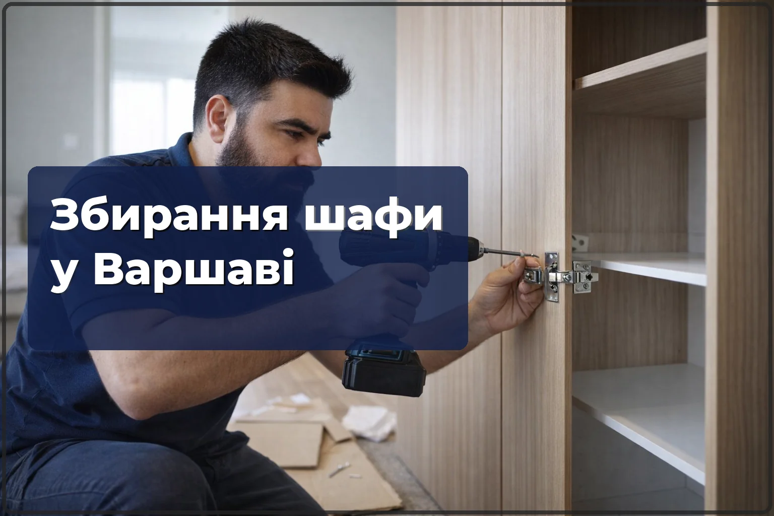 Збирання шафи у Варшаві з регулюванням дверей
