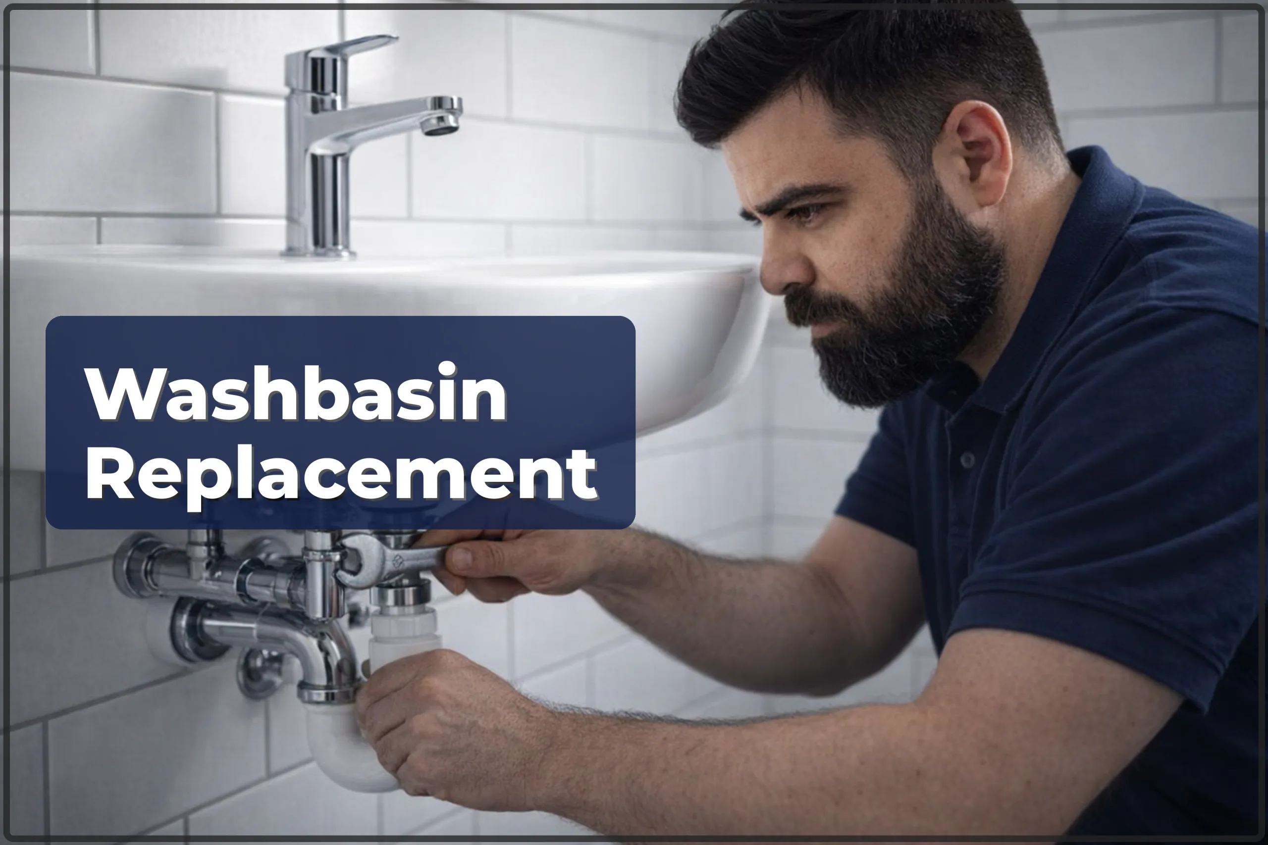 Washbasin replacement in Warsaw — careful removal and new installation — HandyMan24 Warsaw