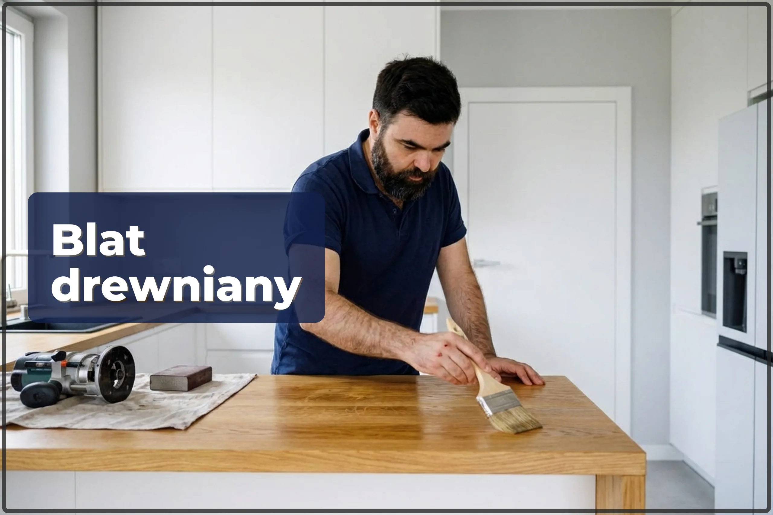 Montaż blatu drewnianego w Warszawie — dąb, buk, jesion — HandyMan24 Warszawa
