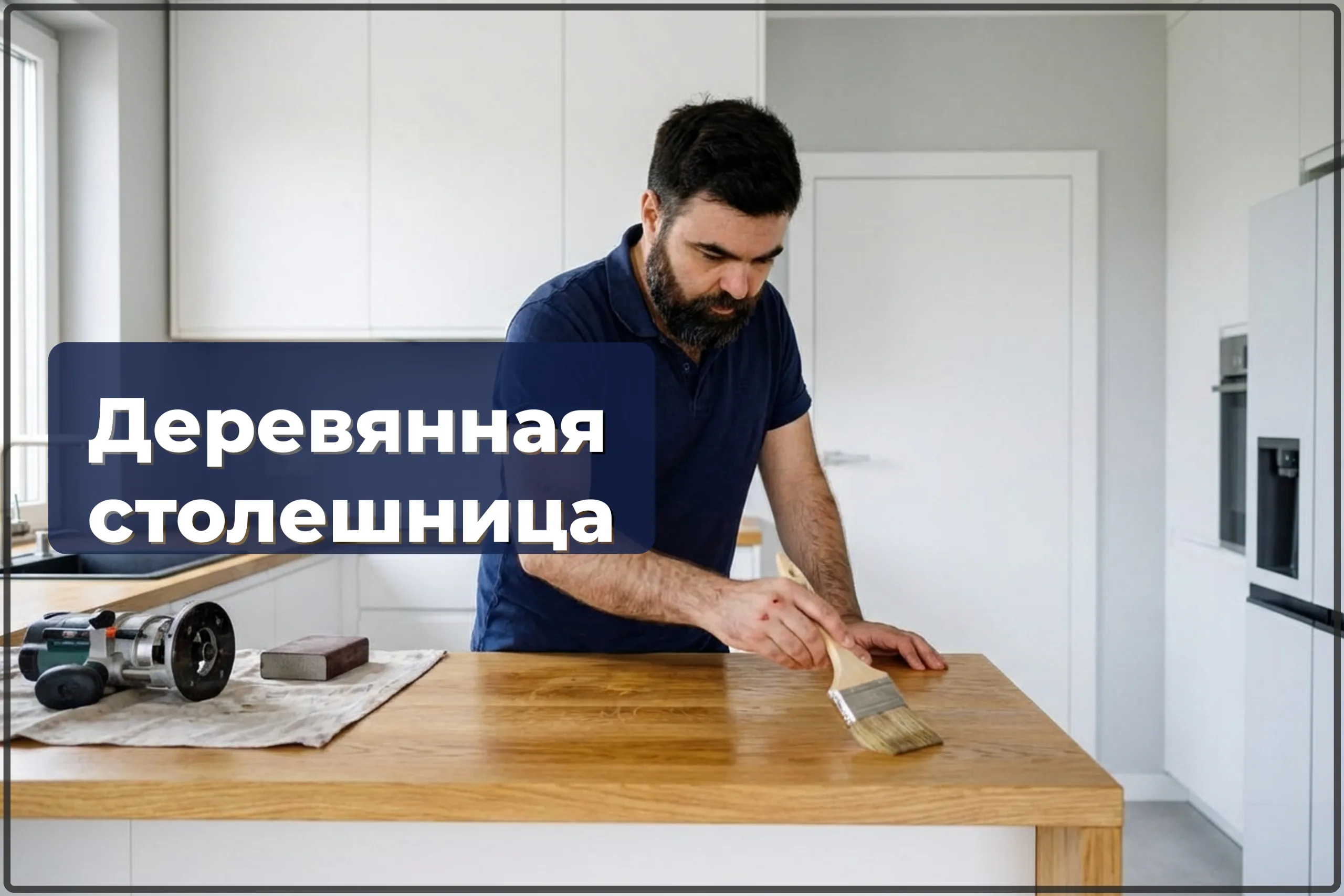 Монтаж деревянной столешницы в Варшаве — дуб, бук, ясень — HandyMan24 Варшава