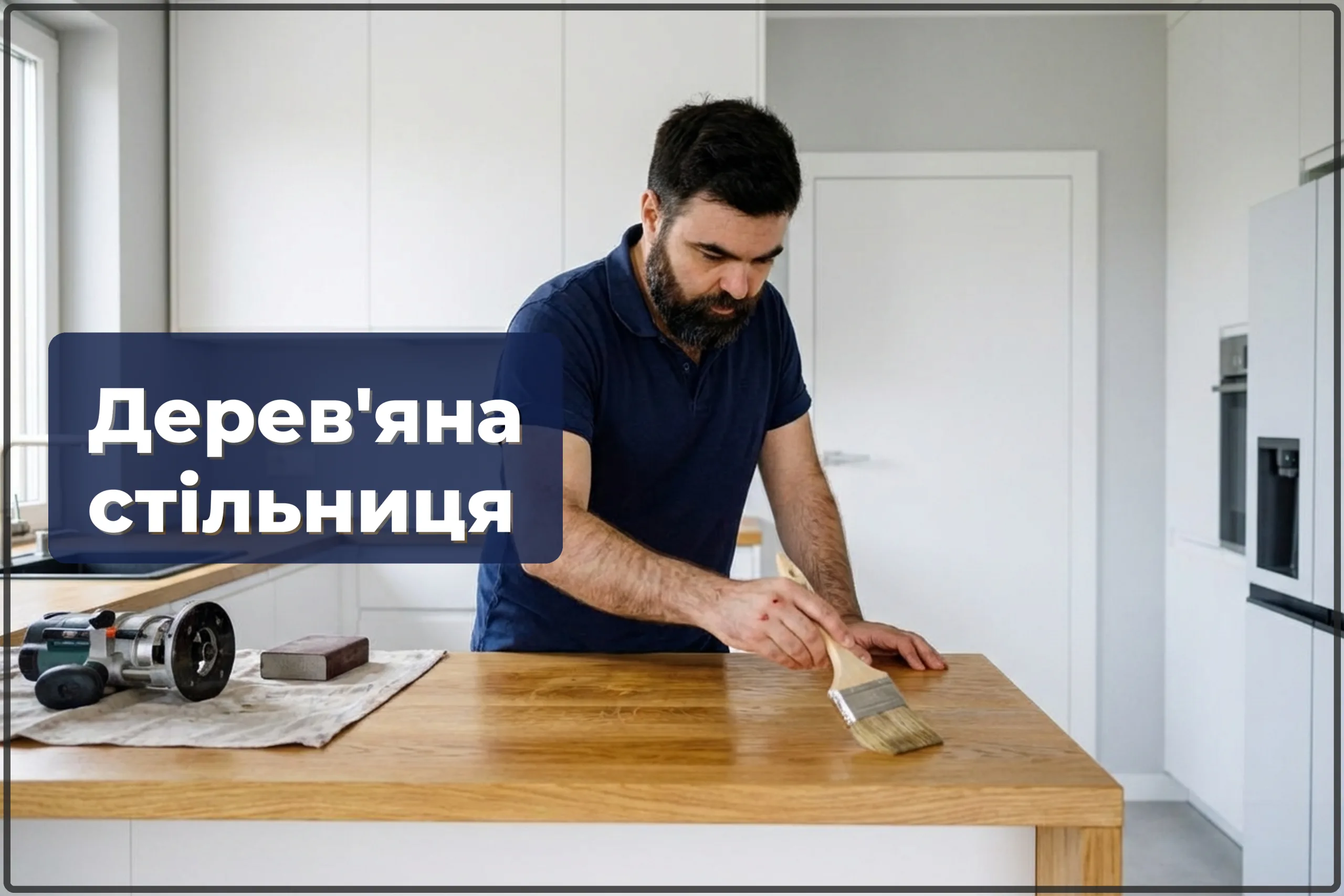 Монтаж дерев'яної стільниці у Варшаві — дуб, бук, ясен — HandyMan24 Варшава