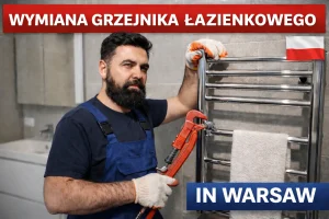 Wymiana grzejnika łazienkowego w Warszawie — majster na godziny montuje nowy grzejnik