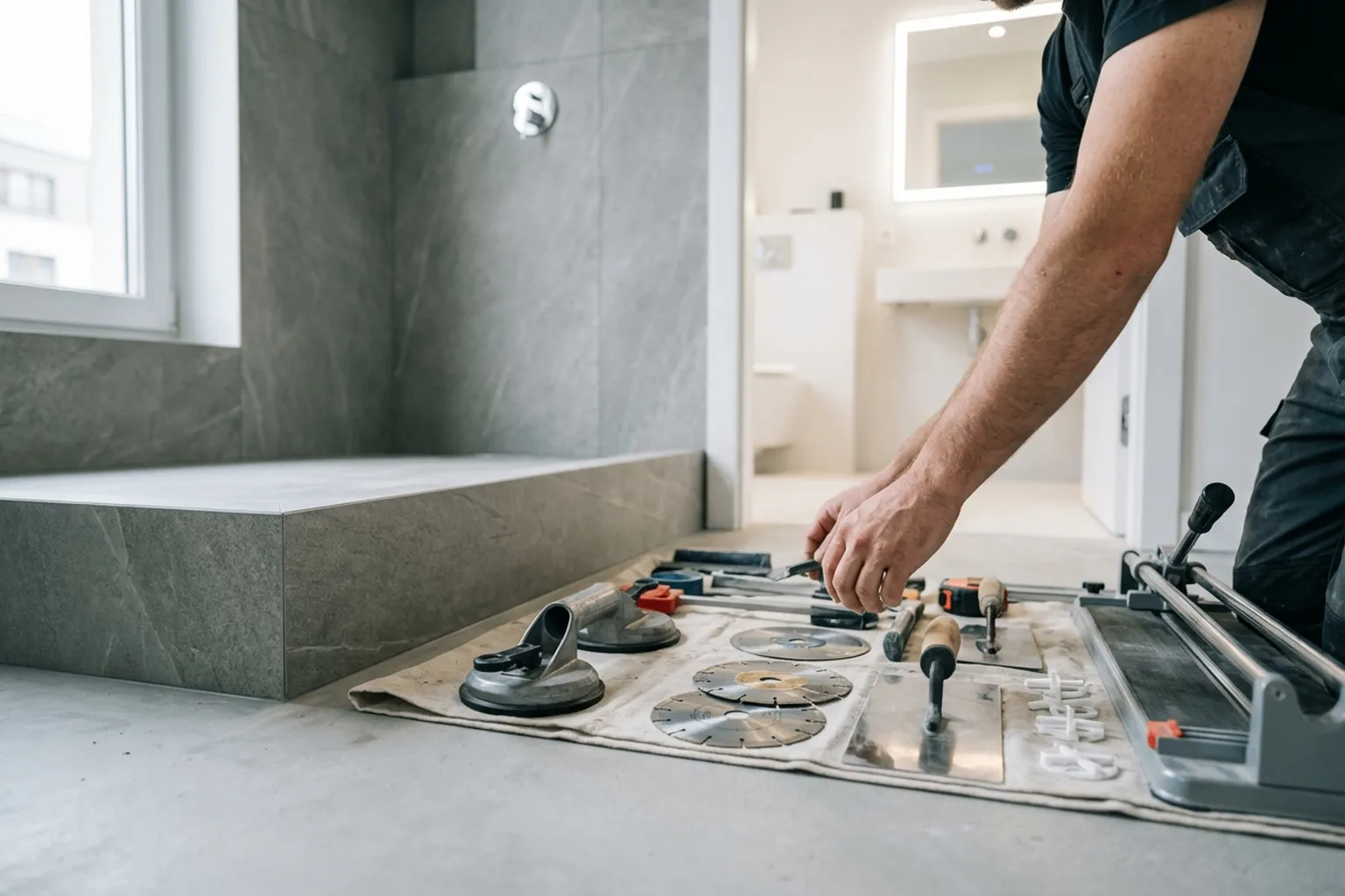 Shower Base Sintered Stone Tiling in Warsaw: who does the job