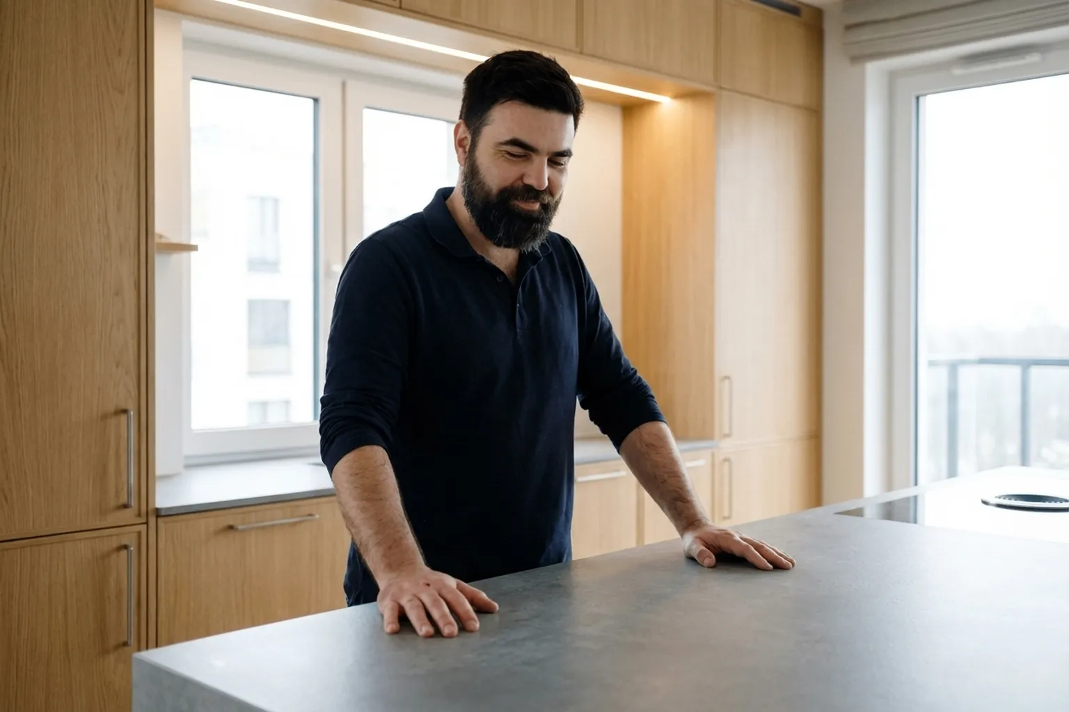 Large Format Tile Countertop in Warsaw: a case in detail