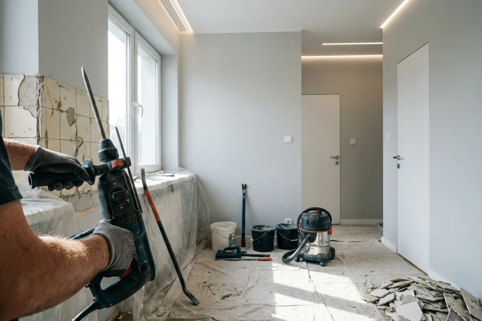 Old Tile Removal in Warsaw: getting ready for the job
