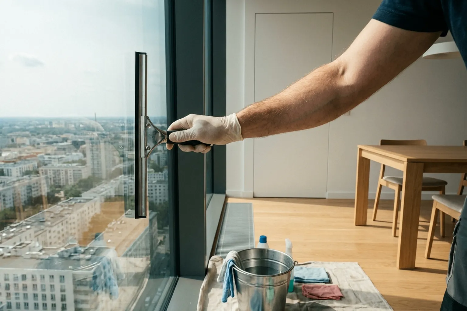 Window Cleaning in Warsaw: before the work starts